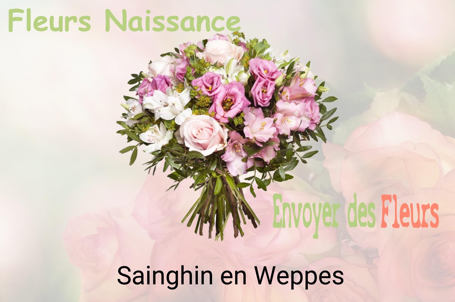 Bouquet de fleurs de naissance livré à Sainghin-en-Weppes